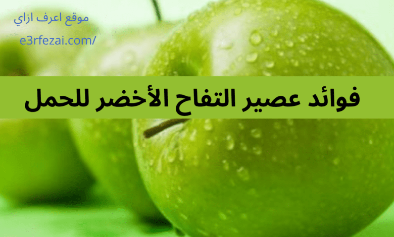 فوائد عصير التفاح الأخضر للحمل 