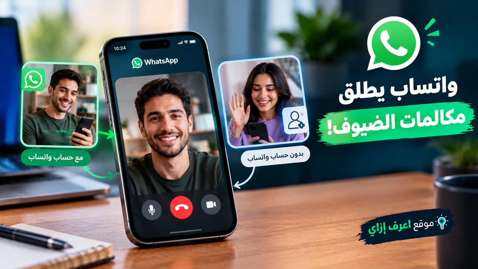 واتساب يطلق ميزة مكالمات الضيوف.. إزاي تكلم حد من غير حساب واتساب؟
