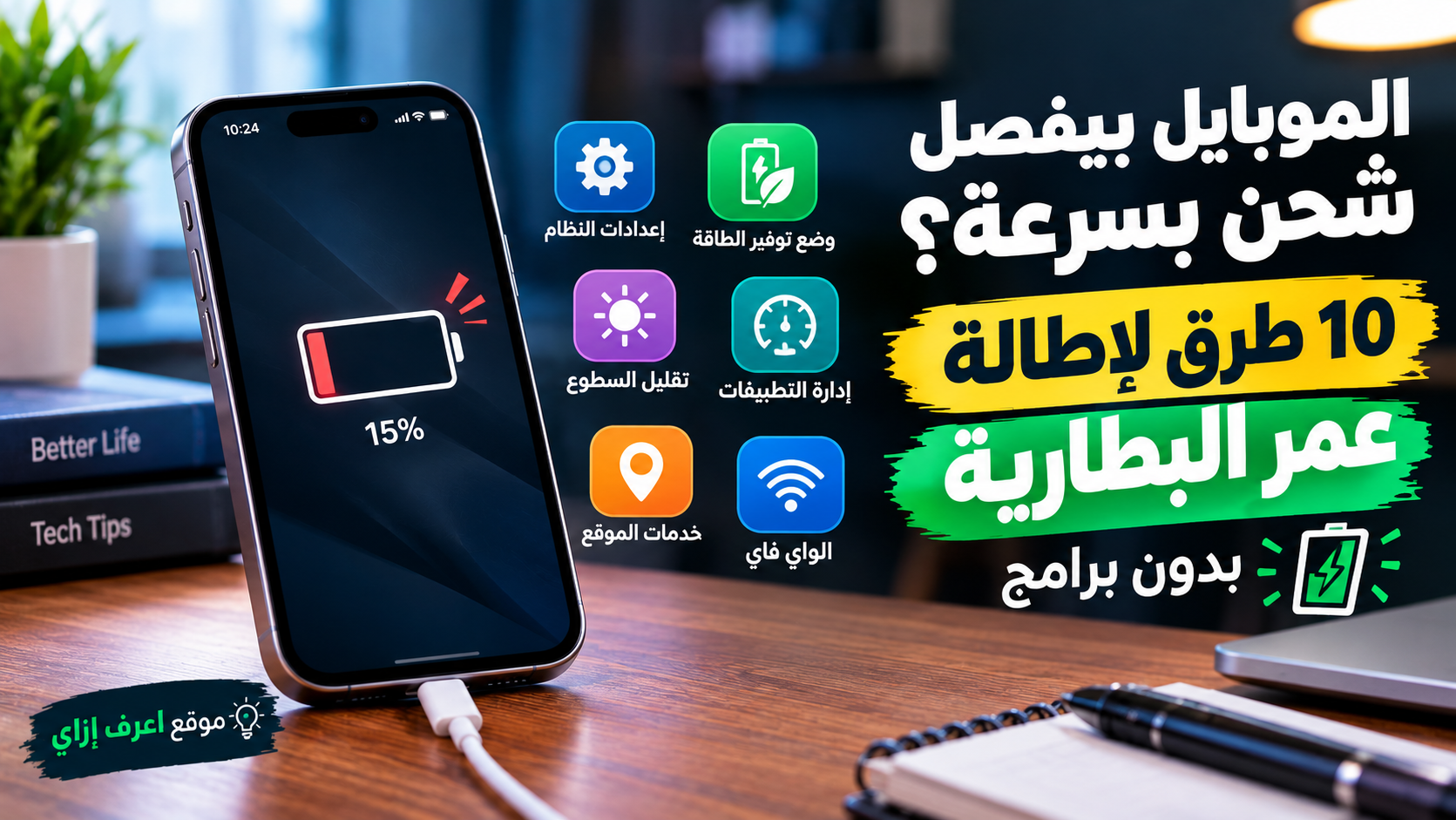 الموبايل بيفصل شحن بسرعة؟ 10 طرق لإطالة عمر البطارية بدون برامج